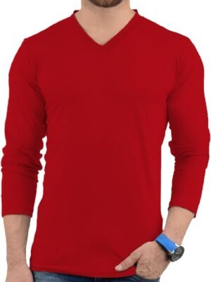 Long Sleeve Shirts for Men - Casual Soft Breathable Full Sleeves Mens V Neck T Shirts