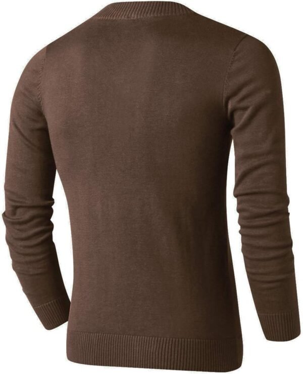 Sweaters for Men, Mens V Neck Sweater Slim Fit Comfortably Knitted Long Sleeve Casual Business Pullover Dress Sweater