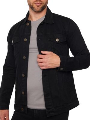 Denim Jacket Men - Casual Vintage Regular Fit Button Down Trucker Style – Mens Jean Jackets Stylish Everyday Outerwear