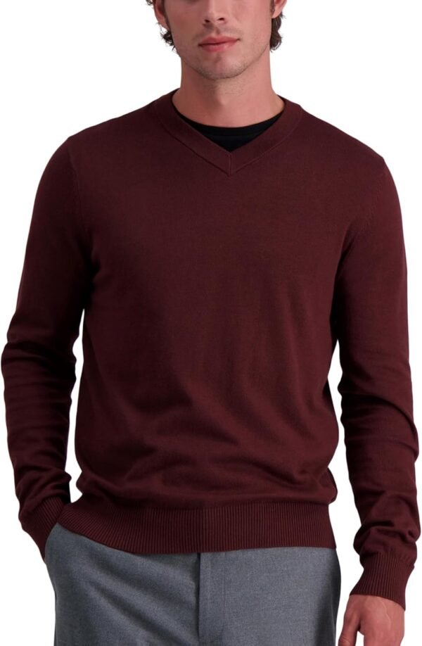 Mens Long Sleeve V-Neck Sweater