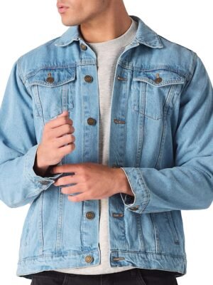 Jean Jacket For Men - Classic Trucker Style Slim Fit Casual Outerwear Button Down Cowboy Cut - Men's Denim Jacket