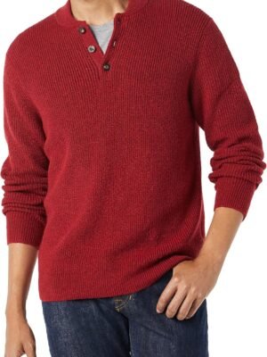 Men's Long-Sleeve Soft Touch Henley Sweater