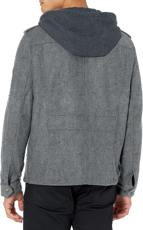 Men's Wool Blend Hooded Military Jacket (Regular & Big & Tall Sizes)